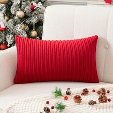 Valentines Super Soft Plush Corduroy Pillow 20" x 12" Pack of 1 Burgundy