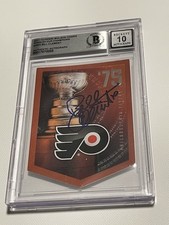 Bill Clement Signed 1975 Flyers Stanley Cup Card IP Slabbed Beckett Auto a