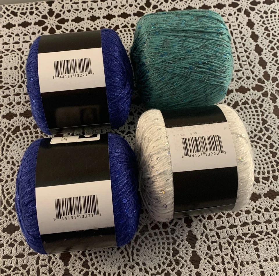 Dept 71 Glisten Cotton Crochet Thread Blue Green White Brand New 142 Yds Size 10 - Image 3 of 4