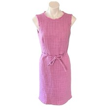 J. Crew Sleeveless Tweed Shift Dress Lavender Pink Size 4
