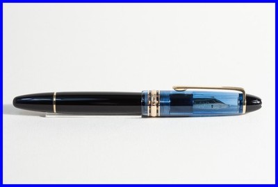Blau transparente Kappe Montblanc MEISTERSTÜCK 146 LeGrand Füller B 14K Feder