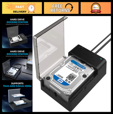 USB 3.0 to SATA External Hard Drive Docking Station for 2.5''/3.5'' HDD/SSD, UASP