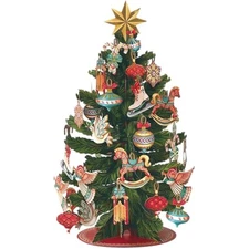 Pop up cards, christmas tree, 15 inch life sized 3d popup greeting car