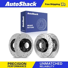 Front Rear Drilled Slotted Brake Rotors for Hyundai Elantra Kia Soul Forte
