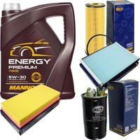 SCT Inspektionspaket 5L Mannol Energy 5W-30 FüR Audi A3 1.9 TDI Skoda Octavia I