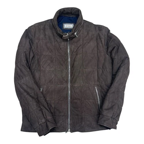G. Inglese Italian Suede Jacket - Handmade Sartorial Bomber - Brown - Size 56 video thumbnail
