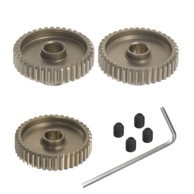 3pcs 48DP Pinion Motor Gear Set - [ 5mm Bore x 38T 39T 40T Steel Teeth ]