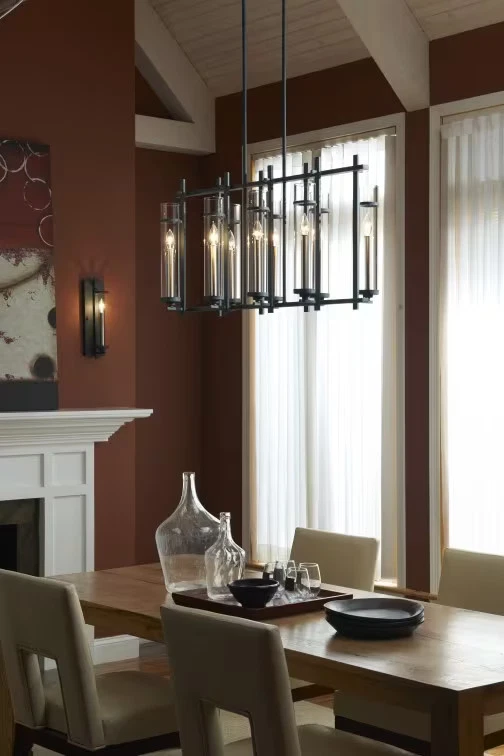 Lámpara de araña Feiss F2630/8AF/BS Ethan 8 luces de un solo nivel Foto 2 de 4