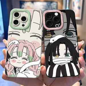 Kanroji Mitsuri Cartoon Téléphone Case pour iPhone 11 12 13 14 15 Plus 16 17 Pro Max