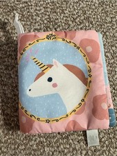 Cloud Island Unicorn Soft Cloth Baby Book Toy 0M 0 Month