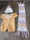 1985 cabbage patch kids peach snow suit, hat and scarf #513K from OK factory .