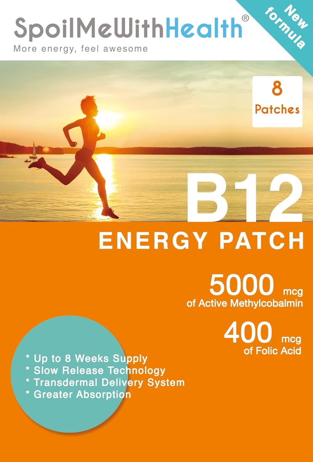 SpoilMeWith Health: B12 Patches (Methylcobalamin 5000 mcg) and folic Acid (0.4