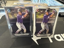 2026 Bowman 1st Ethan Holliday Chrome Base And Paper Base Two Card Lot