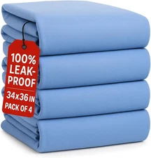 Epicessentials Incontinence Bed Pads Washable Waterproof - 34" X 36" Reusable Un