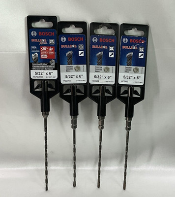 Lot of 4 BOSCH HC2302 HCFC2001 Hammer Masonry Drill 5/32in x 6'' Carbide SDS Plus