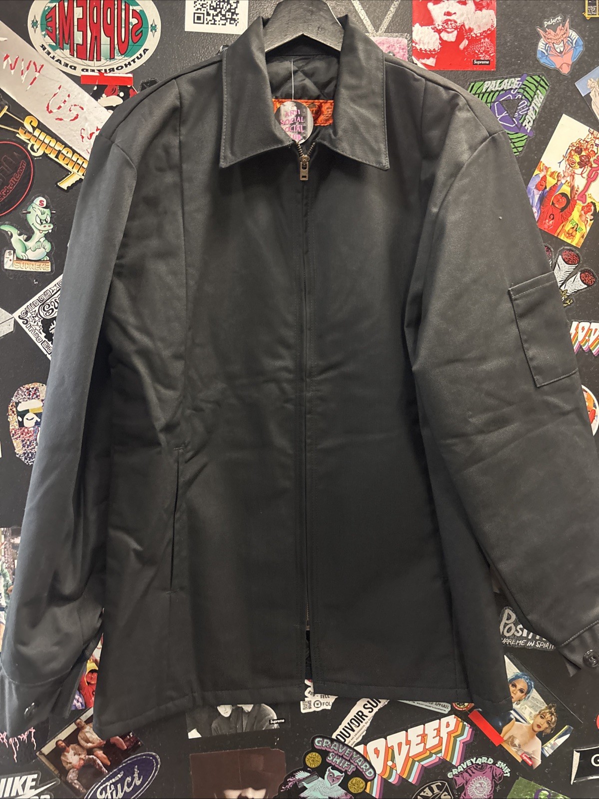 ASSC Red Kap Men's Zip Work Jacket Black Lined Logo Size Small Regular Fit Rare image 2
