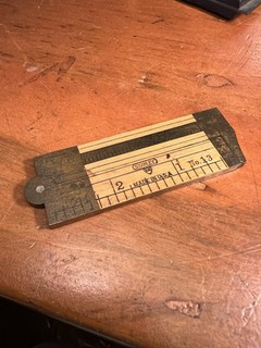 TINY 6" STANLEY BOXWOOD RULE TOOL #13 SWEETHEART PERFECT & UNMOLESTED MINT