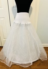 Women Net Crinoline Tulle Floor Hoop Aline Underskirt Bridal Prom Dress 3 Layers