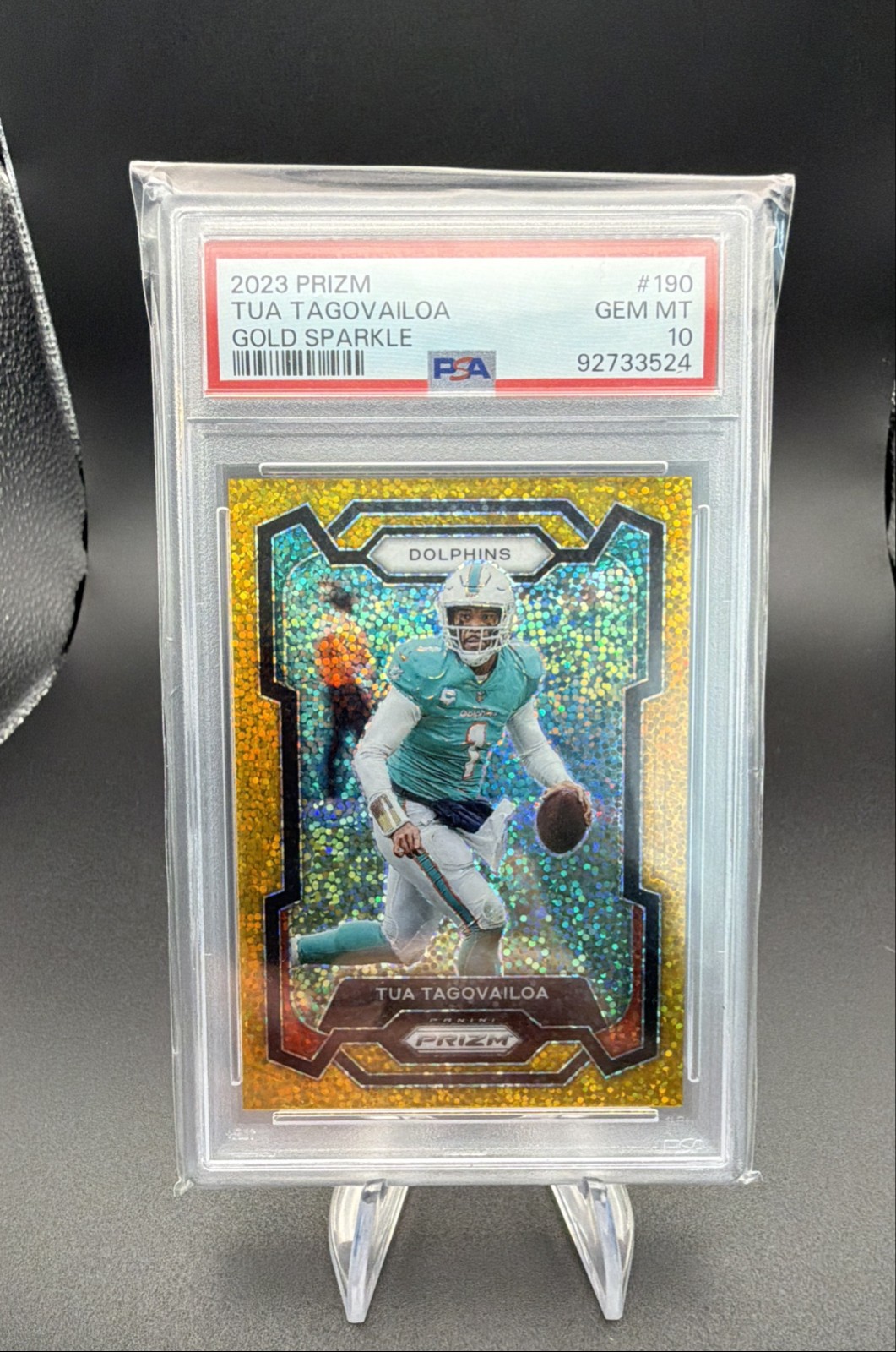 2023 Panini Prizm - Tua Tagovailoa #190 Gold Sparkle Prizm /24