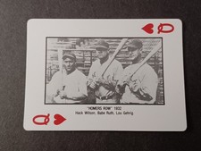 Hack Wilson, Babe Ruth, Lou Gehrig 1985 Hey Cubs Jack Brickhouse Playing Card