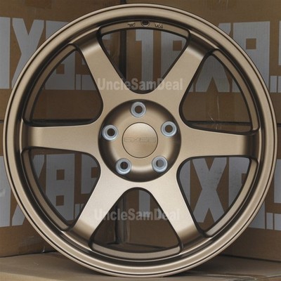 STAGGERED 18x8.5 18x10 5x112 +35 9SIX9 SIX-1 MATTE BRONZE 6 SPOKE SPORT WHEELS