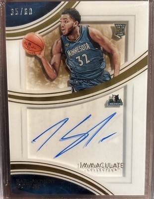 2015 Panini Immaculate Shadowbox AUTO Karl Anthony Towns Rookie RC /60 BGS