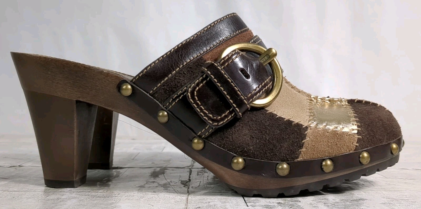 Coach Patchwork Mules Clogs Sebrina Size 10M, F23… - image 5