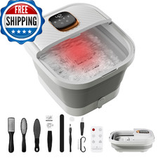 ACKLEAP Collapsible Foot Spa with Heat, Foldable Foot Bath Massager with Tempera