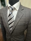 Sartorial Benton Plaid Sport Coat Blazer Jacket Gray Men 38R — photo 4