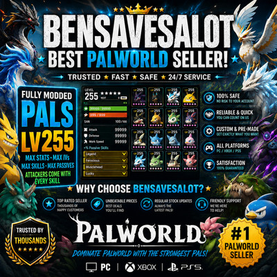 Palworld Fully Modded Pals Lv255 With Max Stats | PC/Xbox/PS5