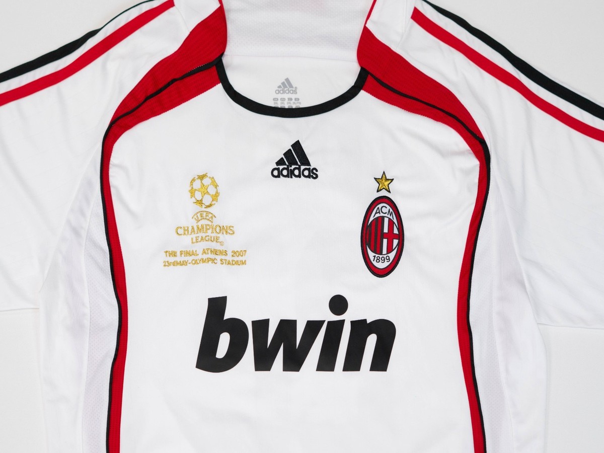 【希少品】AC Milan 2007 Athens Final Jersey 2007 AC Milan Away Kaka UEFA Champions League Final Athens Jersey