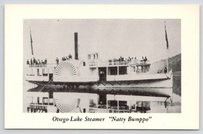 Otsego Lake Steamer Natty Bumppo  Cooperstown NY Postcard