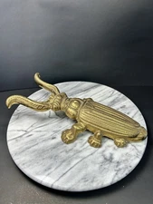 Vintage Solid Brass Cricket Beatle Scarab Boot Jack￼Boot Remover