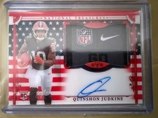 Quinshon Judkins 2025 National Treasures Stars Stripes Tag 1/1 NFL Shield RPA