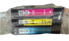 Genuine Epson 252 Cyan, Magenta, Yellow color ink cartridges (New) no box.