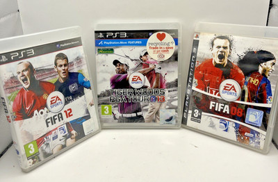 3x Spiele Fifa 08 / Fifa 12 / Tiger Woods PGA Tour 13 PS3 PLAYSTATION 3