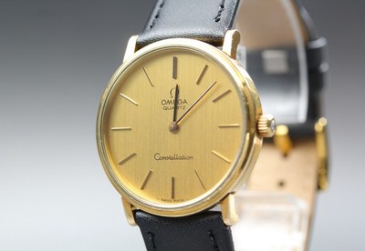 Vintage 1980er Omega Constellation Quartz Cal.1330 Ref.191.032 Gold Herrenuhr