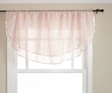 Stylemaster Elegance Sheer Voile, 60" X 24" | Ascot Valance, Pink