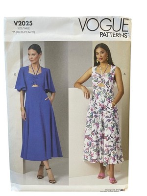 Vogue Patterns V2025 Misses Dress with Sleeve Variations Size 18-26
