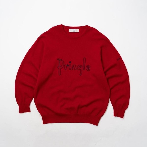 Men Pringle of Scotland Sweater Red Wool 42 / XL /