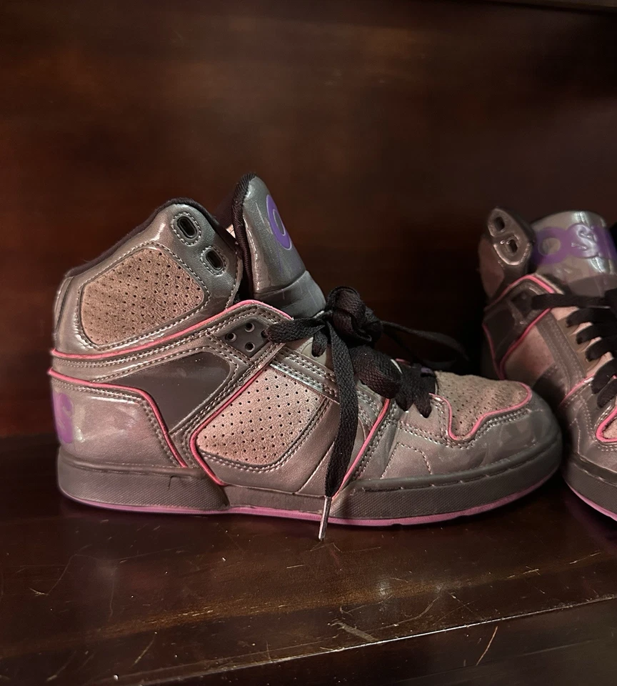 Zapatos Osiris NYC 83 SLM Para mujeres Niñas Talla 9 Patinador Y2K Rosa Púrpura Gris RARO Foto 2 de 4