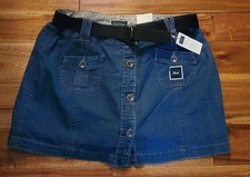 Denim Skort Women  s Size 14 Blue Jean Mini Skirt Shorts Sonoma Y2K BRAND NEW