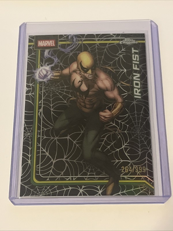 2026 Topps Chrome Marvel #056 Iron Fist Spider Web Refractor /399