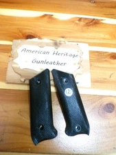 Early RUGER FACTORY Black Plastic Checked Grips A54 .22 Auto Pre-1971 Standard