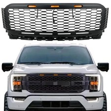 Raptor Style Front Grilles For F150 F-150 2021-2023 Mesh Front Bumper Mask Cover