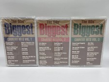 Vintage New Sealed The 80's Biggest Country Hits Vol. 1,2,3 Cassette Tapes Set