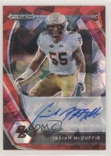 2021 Panini Prizm Draft Picks Red Ice Isaiah McDuffie #DPA-IMC Auto 03wr
