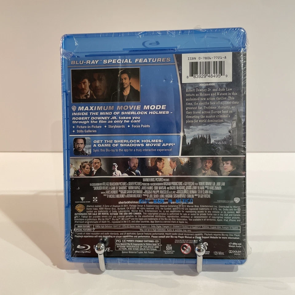 Sherlock Holmes - A Game Of Shadows (Blu-Ray 2011) C2071 “New & Sealed” - Image 2 of 3