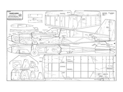 Maricardo ~ RC 56" Sports model ~ Laser-cut Balsa Wing RIB SET - Picture 6 of 6
