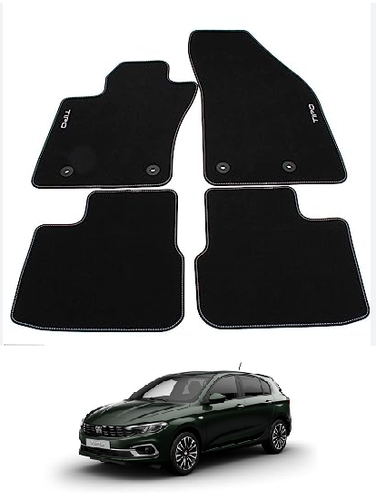 Tappetini in Moquette 4 attacchi e Logo Alfa Romeo Giulietta